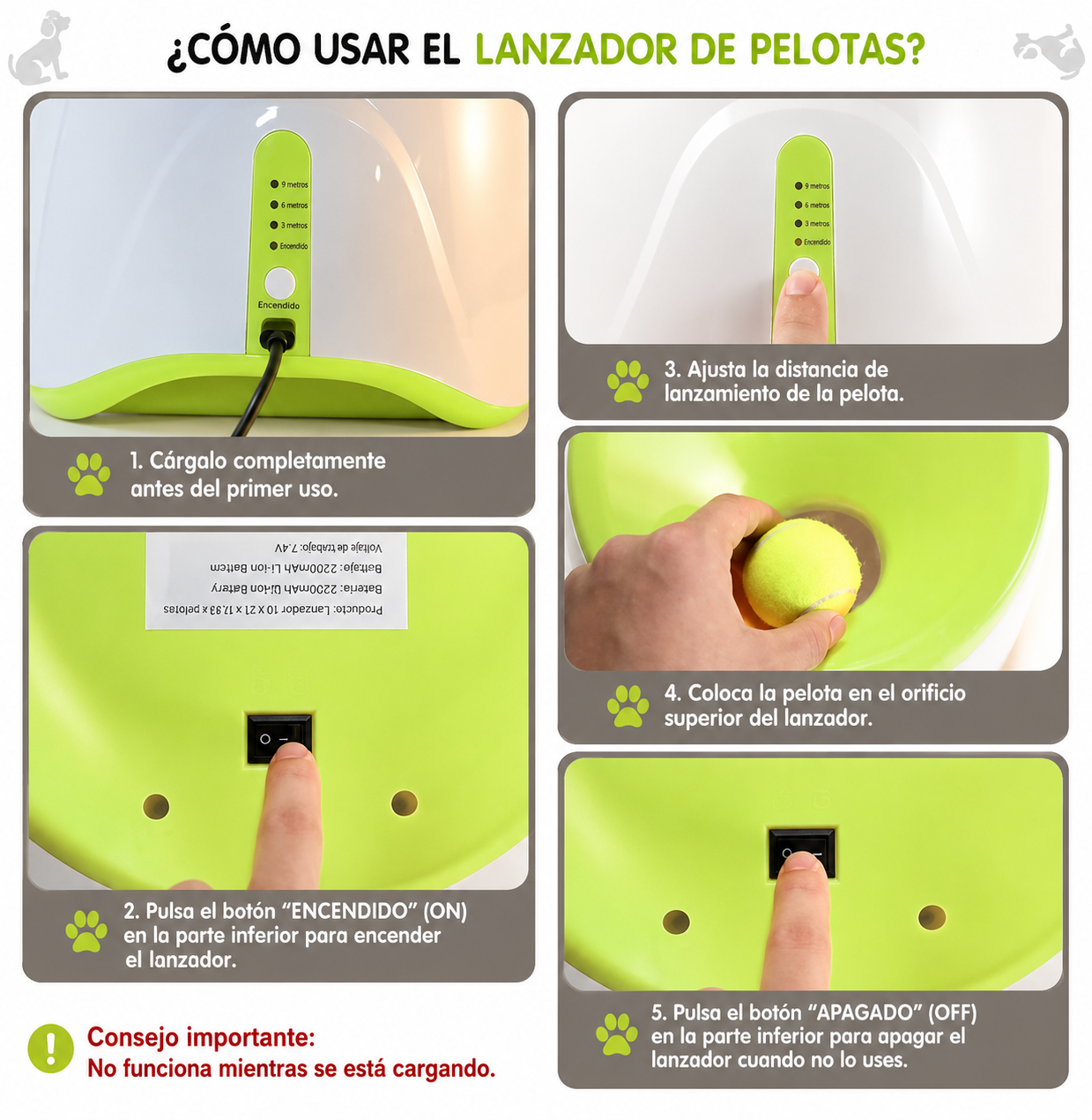Lanzador automatico para mascotas